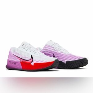 Nike Vapor Tennis Shoes White Purple Red Black US 9.5 Men’s